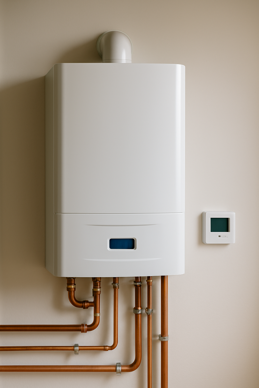 Technici inspecteren een cv-ketel